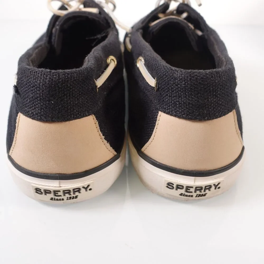 Men's Sperry SeaCycled Bahama II Baja Sneaker Black Canva Size 16 Model STS24987